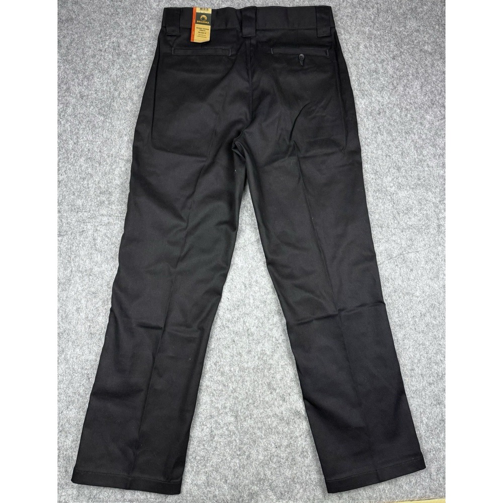 BRAHMA NWT Work Tough Pants Relaxed Fit Black Size 32 x 32 Wrinkle Resistance - Picture 9 of 11